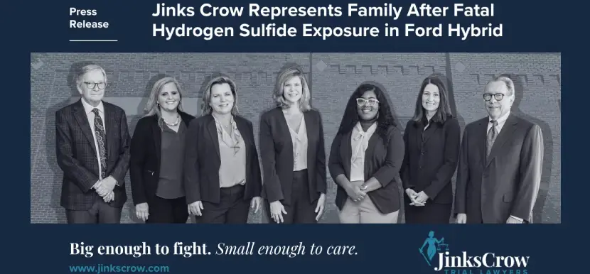 Jinks Crow Represents Family After Fatal Hydrogen Sulfide Exposure in Ford Hybrid